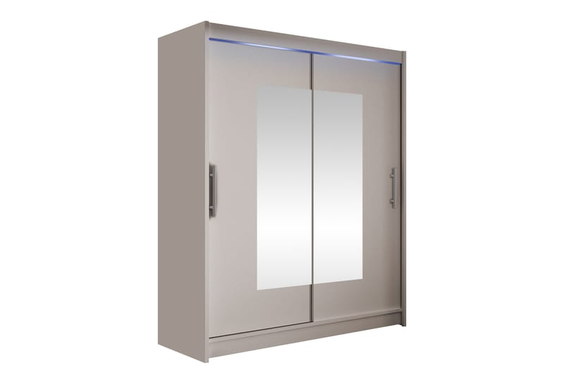 Bay Garderobe Med Speil 150x200 cm - Beige - Oppbevaring - Garderober & garderobesystem