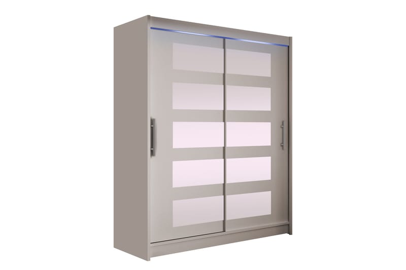 Bay Garderobe Med Speil 150x200 cm - Beige - Oppbevaring - Garderober & garderobesystem