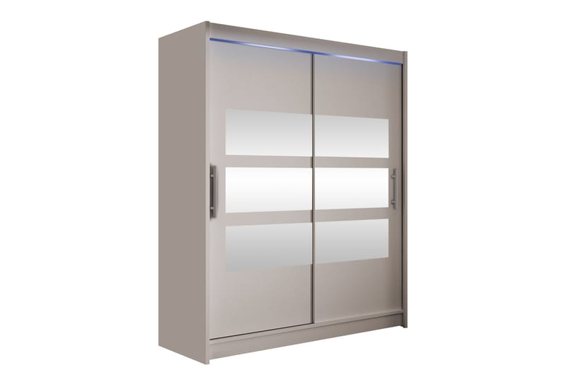 Bay Garderobe Med Speil 150x200 cm - Beige - Oppbevaring - Garderober & garderobesystem