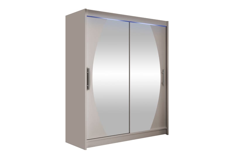 Bay Garderobe Med Speil 150x200 cm - Beige - Oppbevaring - Garderober & garderobesystem