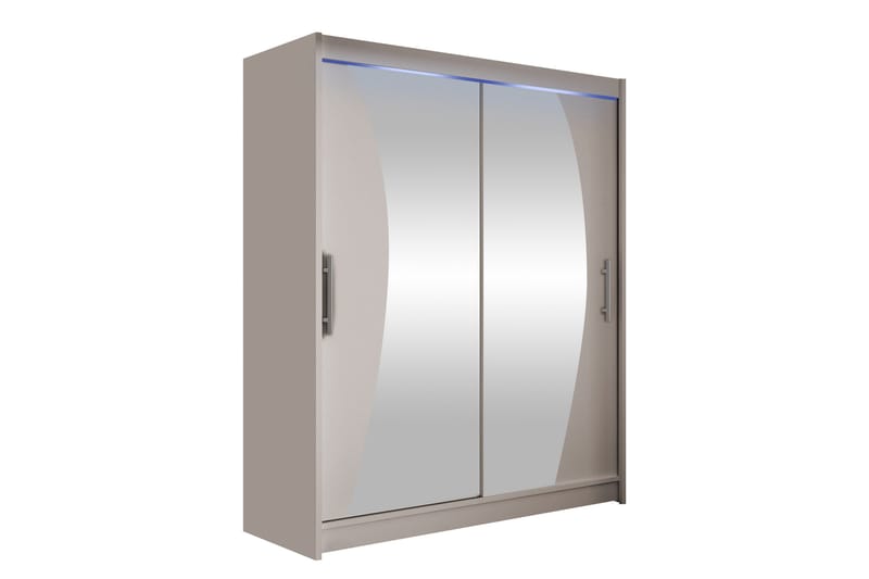 Bay Garderobe Med Speil 150x200 cm - Beige - Oppbevaring - Garderober & garderobesystem