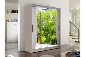 Bay Garderobe Med Speil 150x200 cm - Beige - Oppbevaring - Garderober & garderobesystem