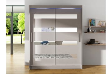 Bay Garderobe Med Speil 150x200 cm - Beige - Oppbevaring - Garderober & garderobesystem