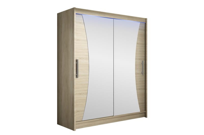 Bay Garderobe Med Speil 150x200 cm - Brun - Oppbevaring - Garderober & garderobesystem