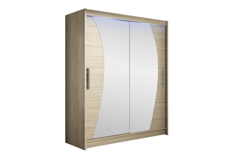 Bay Garderobe Med Speil 150x200 cm - Brun - Oppbevaring - Garderober & garderobesystem