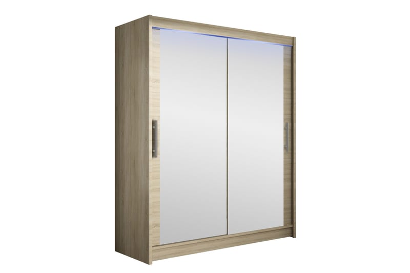 Bay Garderobe Med Speil 150x200 cm - Brun - Oppbevaring - Garderober & garderobesystem