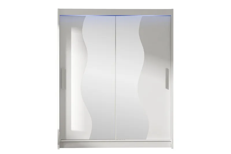 Bay Garderobe Med Speil 150x200 cm, Hvit