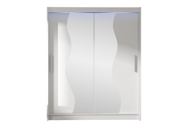 Bay Garderobe Med Speil 150x200 cm - Hvit - Oppbevaring - Garderober & garderobesystem