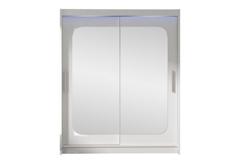 Bay Garderobe Med Speil 150x200 cm - Hvit - Oppbevaring - Garderober & garderobesystem