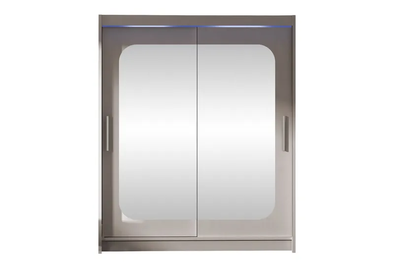 Bay Garderobe Med Speil 150x200 cm - Hvit - Oppbevaring - Garderober & garderobesystem