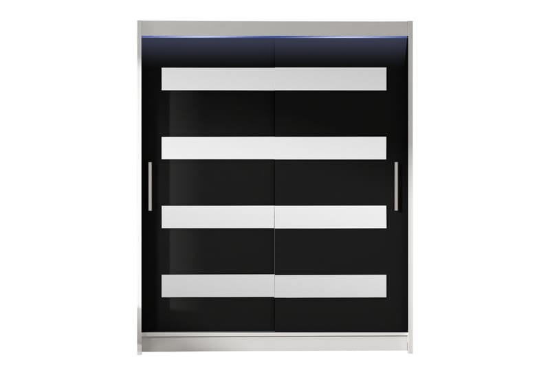 Bay Garderobe Med Speil 150x200 cm - Svart Og Hvitt - Oppbevaring - Garderober & garderobesystem