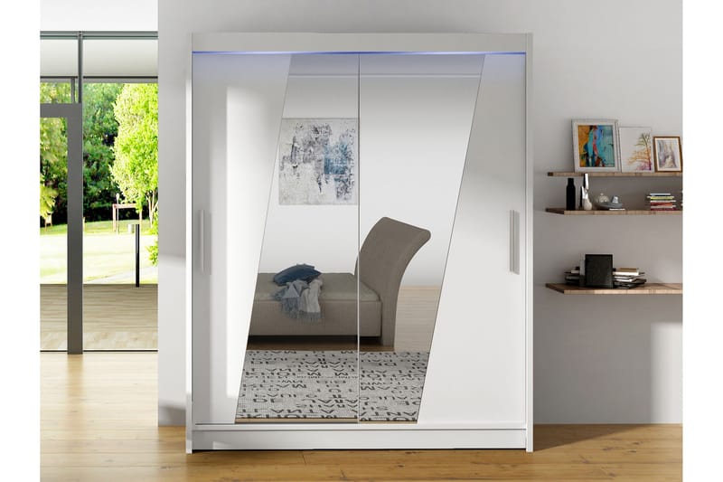 Bay Garderobe Med Speil 150x200 cm - Oppbevaring - Garderober & garderobesystem