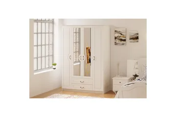 Beyric Garderobe 140x210 cm - Matt Hvit - Oppbevaring - Garderober & garderobesystem
