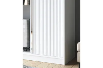 Biancco Garderobe med Speil 120x220 cm - Hvit - Oppbevaring - Garderober & garderobesystem