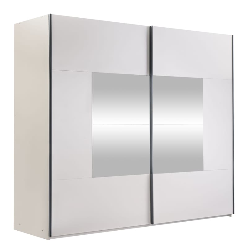 Binche Garderobeskapeskap med speil 250x215 cm - Beige - Oppbevaring - Garderober & garderobesystem