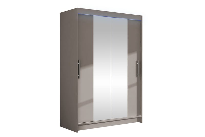 Biscayne Garderobeskap Med Speil 120x200 cm - Beige - Oppbevaring - Garderober & garderobesystem