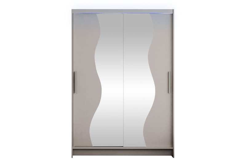 Biscayne Garderobeskap Med Speil 120x200 cm - Beige - Oppbevaring - Garderober & garderobesystem