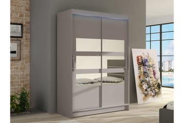 Biscayne Garderobeskap Med Speil 120x200 cm - Beige - Oppbevaring - Garderober & garderobesystem