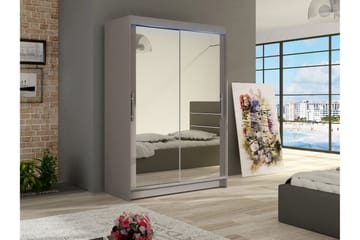 Biscayne Garderobeskap Med Speil 120x200 cm - Beige - Oppbevaring - Garderober & garderobesystem