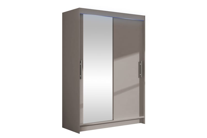 Biscayne Garderobeskap Med Speil 120x200 cm - Beige - Oppbevaring - Garderober & garderobesystem