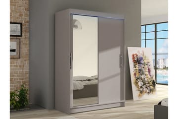 Biscayne Garderobeskap Med Speil 120x200 cm - Beige - Oppbevaring - Garderober & garderobesystem