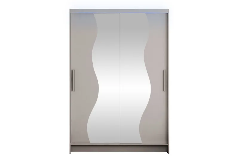 Biscayne Garderobeskap Med Speil 120x200 cm - Beige - Oppbevaring - Garderober & garderobesystem