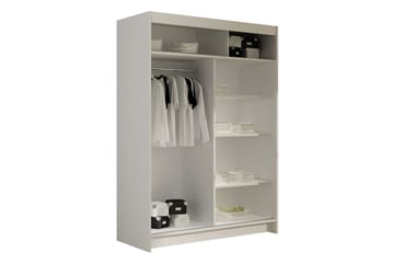 Biscayne Garderobeskap Med Speil 120x200 cm - Beige - Oppbevaring - Garderober & garderobesystem