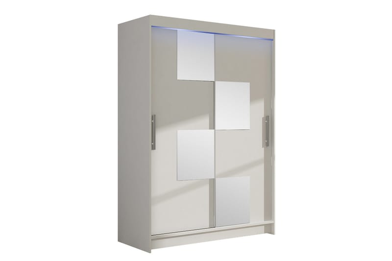 Biscayne Garderobeskap Med Speil 120x200 cm, Grå