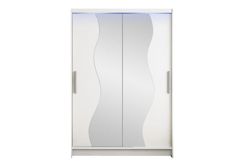 Biscayne Garderobeskap Med Speil 120x200 cm - Hvit - Oppbevaring - Garderober & garderobesystem