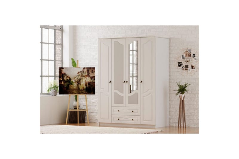 Brelin Garderobe 140x210 cm - Matt Hvit - Oppbevaring - Garderober & garderobesystem