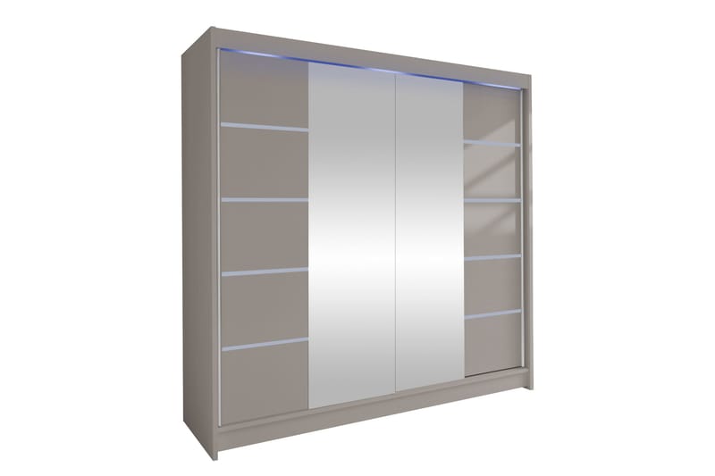 Canderbury Garderobe Med Speil 180x215 cm, Beige