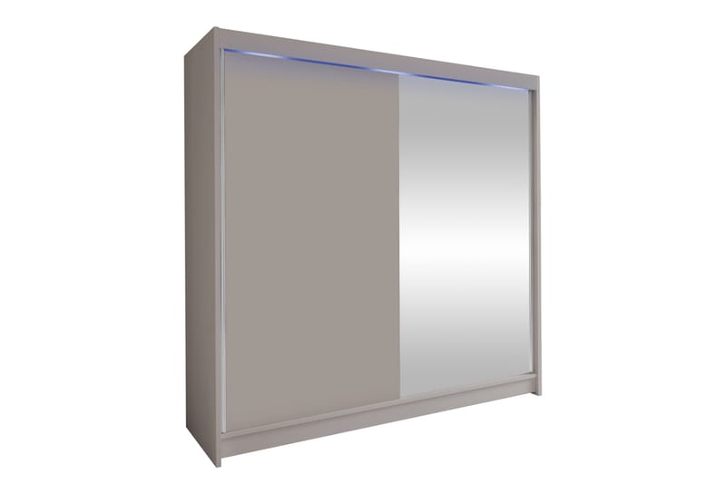 Canderbury Garderobe Med Speil 180x215 cm - Beige - Oppbevaring - Garderober & garderobesystem