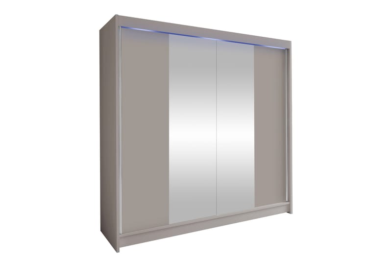 Canderbury Garderobe Med Speil 180x215 cm - Beige - Oppbevaring - Garderober & garderobesystem