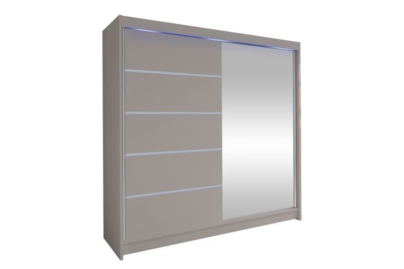 Canderbury Garderobe Med Speil 180x215 cm - Beige - Oppbevaring - Garderober & garderobesystem