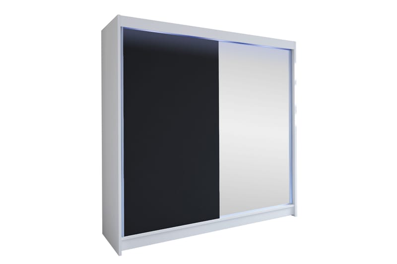 Canderbury Garderobe Med Speil 180x215 cm - Blå - Oppbevaring - Garderober & garderobesystem