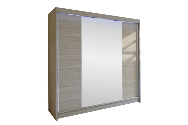 Canderbury Garderobe Med Speil 180x215 cm - Brun - Oppbevaring - Garderober & garderobesystem