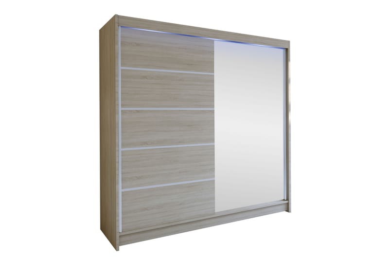 Canderbury Garderobe Med Speil 180x215 cm - Brun - Oppbevaring - Garderober & garderobesystem