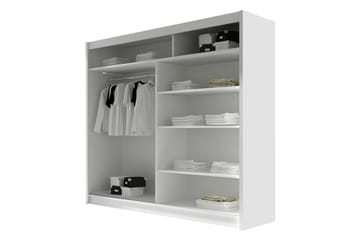 Canderbury Garderobe Med Speil 180x215 cm - Svart Og Hvitt - Oppbevaring - Garderober & garderobesystem