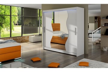 Dravon Garderobe med Speil 180x215 cm - Hvit - Oppbevaring - Garderober & garderobesystem