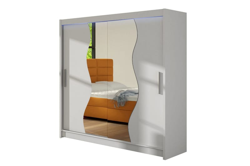 Dravon Garderobe med Speil 180x215 cm, Hvit