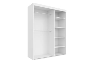 Duets Garderob med Speil 160x205 cm - Beige - Oppbevaring - Garderober & garderobesystem