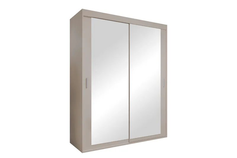 Duets Garderob med Speil 160x205 cm, Beige