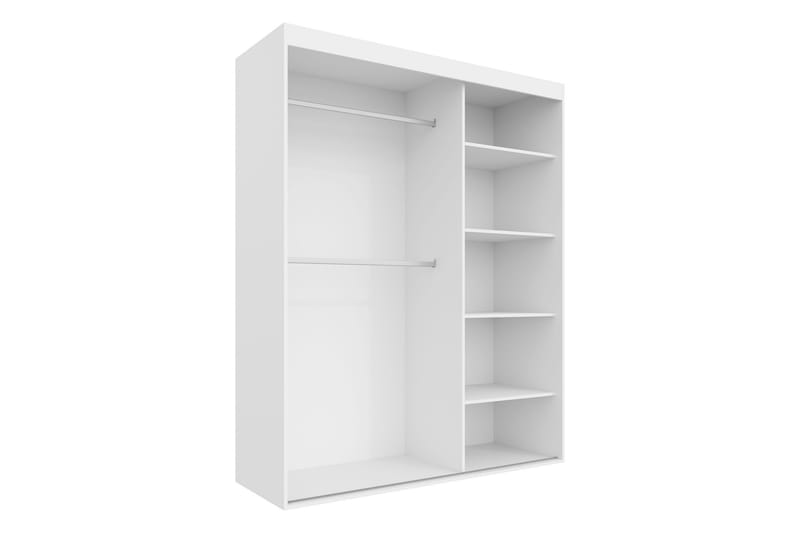 Duetter Garderobe Med Speil 160x205 cm - Svart - Oppbevaring - Garderober & garderobesystem
