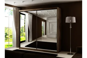 Dunkra Garderobeskap Med Speil 200x200 cm - Oppbevaring - Garderober & garderobesystem