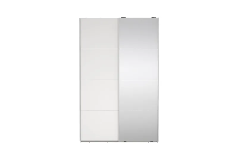 Elvos Garderobe med Speil 139x220 cm - Hvit - Oppbevaring - Garderober & garderobesystem
