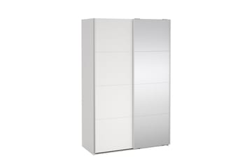 Elvos Garderobe med Speil 139x220 cm - Hvit - Oppbevaring - Garderober & garderobesystem