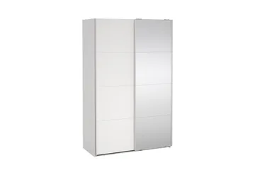 Elvos Garderobe med Speil 139x220 cm - Hvit - Oppbevaring - Garderober & garderobesystem