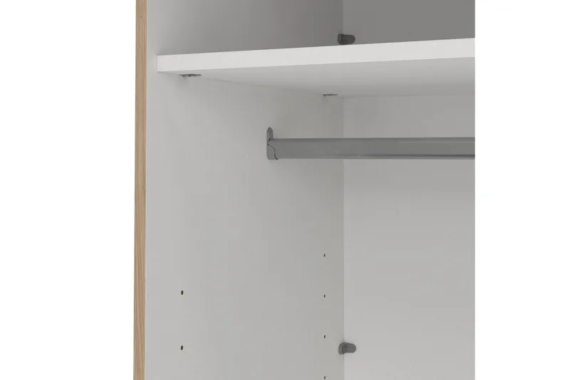 Elvos Garderobe med Speil 139x220 cm - Natur - Oppbevaring - Garderober & garderobesystem