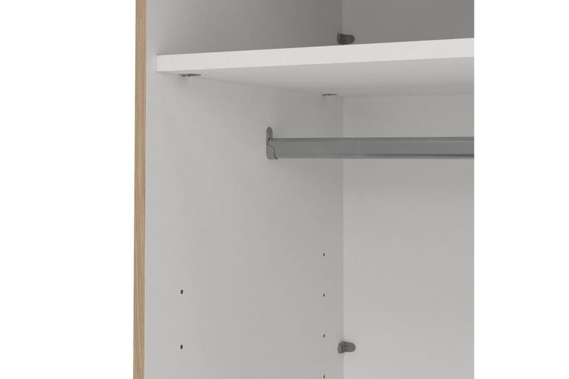 Elvos Garderobe med Speil 139x220 cm - Natur - Oppbevaring - Garderober & garderobesystem