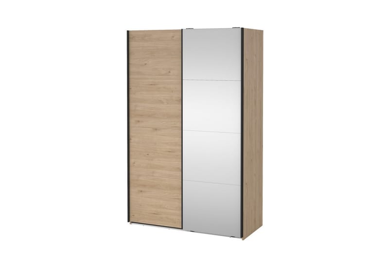 Elvos Garderobe med Speil 139x220 cm - Natur - Oppbevaring - Garderober & garderobesystem